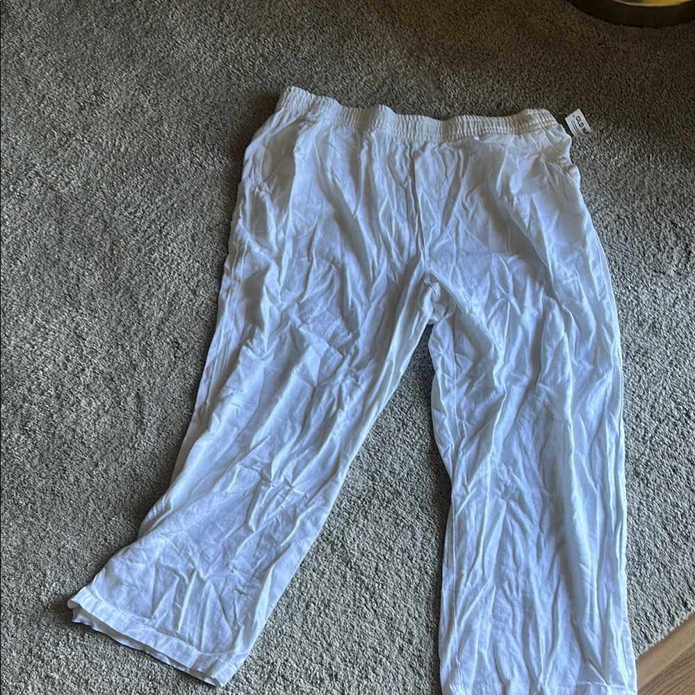 White Casual Pants